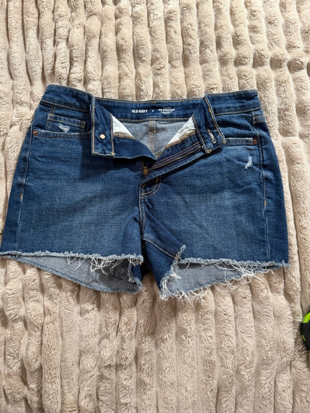 Old Navy Blue Denim Frayed Cutoff Shorts